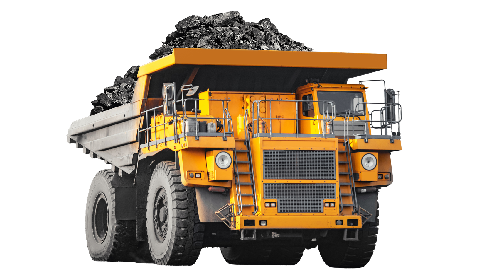 Camión minero cargado — sector minería y construcción